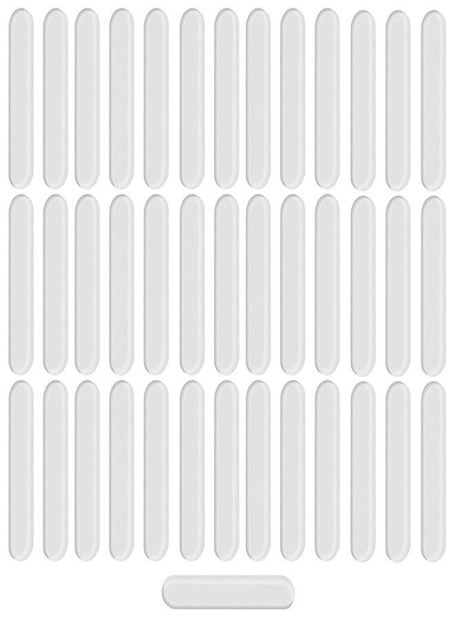 SHFTI Anti-Collision Sticker - Transparent Silicone Door Bumper Strip - Non-Marking Cabinet Handle Protector - Noise Reduction & Anti-Slip - Self-Adhesive - 6.5x1cm - Pack of 40